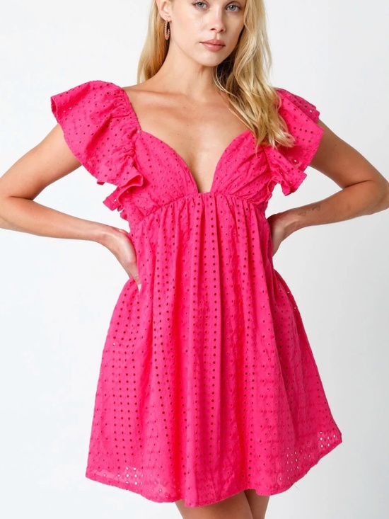 Olivaceous Dresses & Skirts - Olivaceous hot pink dress